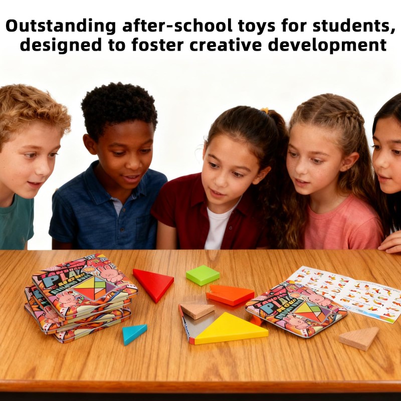 GEMEM 5 Pack Wooden Blocks Puzzle Brain Teasers Toy STEM