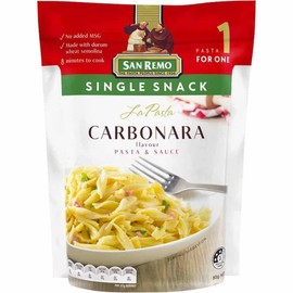 San Remo La Pasta Single Snack Carbonara Pasta & Sauce 80g