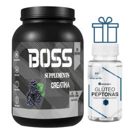 Creatina Boss 1 Kg Varios + Gluteo Peptonas De Regalo Moras / Sin Sabor