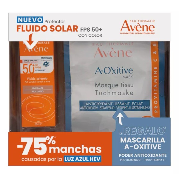 Avène Avene Kit Fluido Solar 50 Ml + Mascarilla A-oxitive 18 Ml