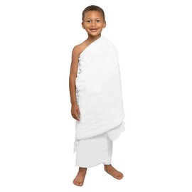 Islamic Kids Boys Ihram Towel White Muslim Pilgrimage Hajj Towel Set Arabic Middle East Ihram Ritual Clothes Soft Lightweight Hajj Pilgrimage Clothing