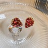 Cute Strawberry Fruit Stud Earring for Women S925 Sterling Silver