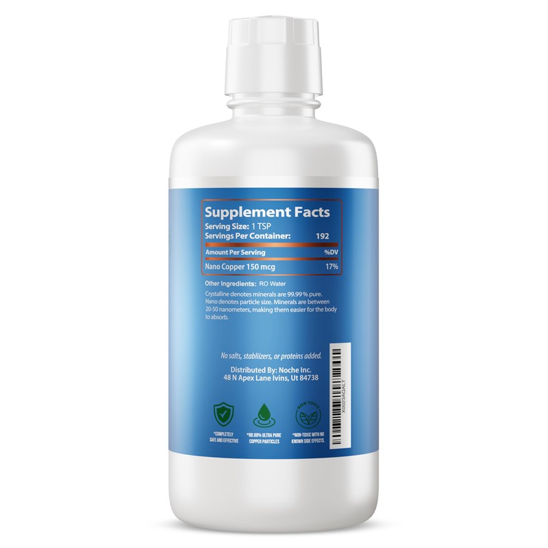 NutriNoche Liquid Colloidal Copper Supplement | 99.99% Ultra Pure Crystalline