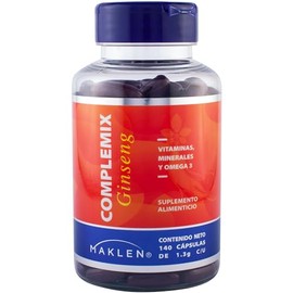 GINSENG MULTIVIT - Maklen Multivitaminico con Ginseng y Omega 3 - Energia Natural, Vitalidad y Enfoque - 140 Capsulas Softgels de 1300 mg