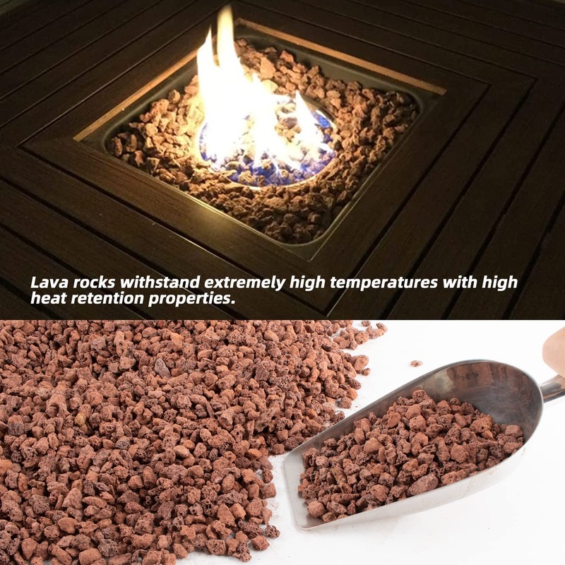1.5 Lb Red Lava Rocks for Plants Decorative Landscaping 1/2"