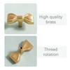 WAYUTO 1 Pair Brass Cabinet Knobs with Mounting Screws Bow