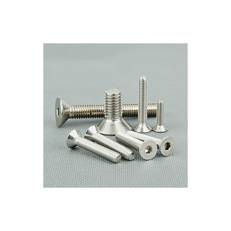 tooloflife 2Pcs Hex Socket Countersunk Screws Stainless Steel Hexagonal Machine