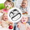 CHENBOOW Stainless Steel Plate Baby, Baby Plate with Suction Cup,
