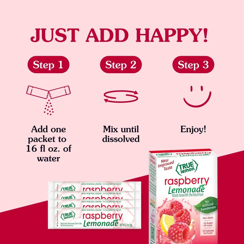 True Lemon Raspberry Lemonade 30 ct