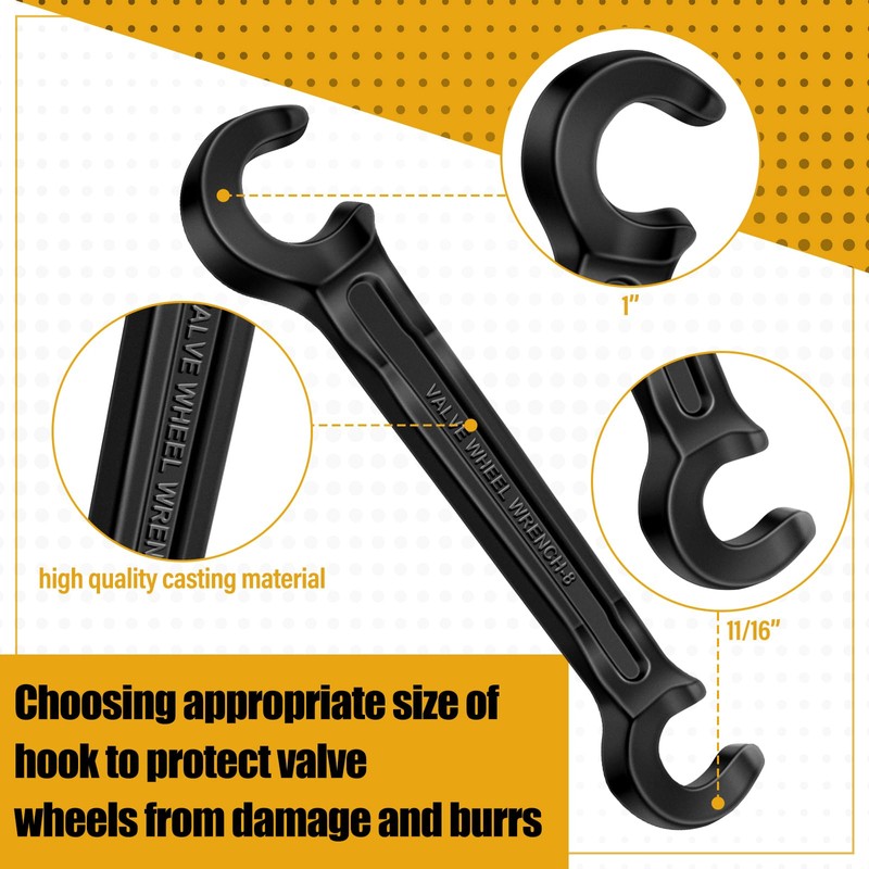 Leriton Double Ended Valve Wheel Wrench Cast Steel Hand Valve