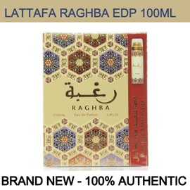 Lattafa Perfumes Raghba Eau de Parfum Unisex 3.4oz Spray Bottle, NEW IN BOX!