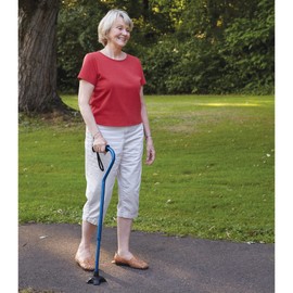 Carex Self Standing Sturdy Non-Slip Rubber, Stabilizing Four Pronged Cane Tip, Quad Cane Base Won't Scuff Floors, Adds Stability to Your Walking, Black