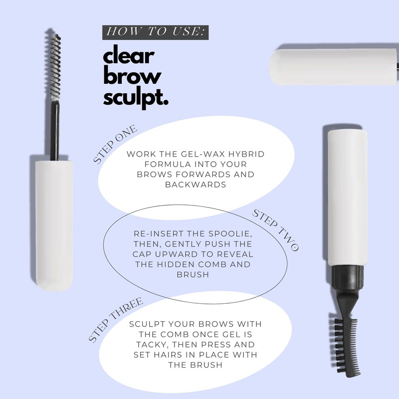 Brows Up Clear Brow Sculpt - Gel Wax Hybrid with