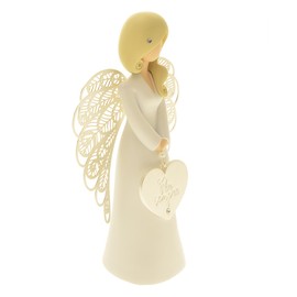 You are an angel Figurine, Ceramic ‘Forever’ Angel 15.5 cm Bianco