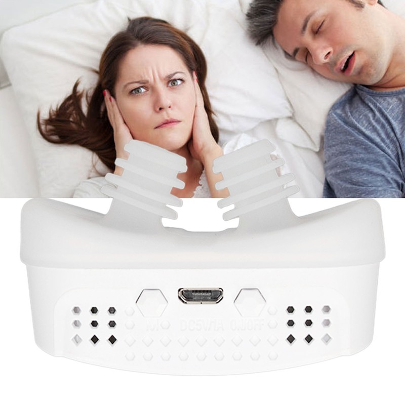 Electric Prevent Snoring Device Improve Sleep Quality Silicone Strap Snoring
