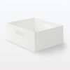 MUJI 44902882 Polypropylene File Box Standard 1/2 White Gray