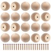 Zorfeter 20 Pcs Unfinished Wood Ball Knobs, 1-1/2 Inch Dia.