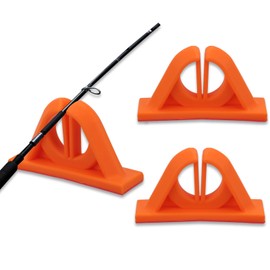 BOXOB 2pcs Fishing Rod Holder, No Drilling Required & Space-Saving Wall Mount Fishing Pole Holders for Garage Fish Boat