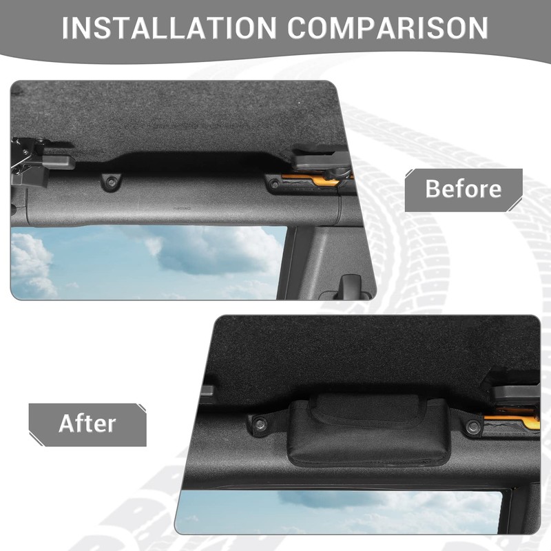 PDKLIN for Bronco Roll Bar Storage Bag, Front Storage Bags