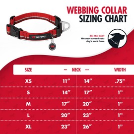 Tuff Pupper Martingale Collar for Dogs | Gentle Nylon Limited Cinch is Perfect for Training | Durable Locking Buckle | Reflective for Safer Night Walking | Sizing for All Breeds (Red, X-Small)