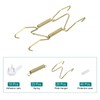 sourcing map 10Pcs Plate Hanger, 4 inch Universal Brass Invisible