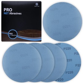 LEONTOOL 9 Inches Mesh Abrasive 220 Grit 5 PCS Hook and Loop Drywall Sanding Disc, Mesh Sandpaper Net Sander Disc Abrasives Pads Mesh Sanding Pads Drywall Sander Sandpaper for Metal, Wood