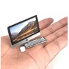 Unbranded 1:6/1:12 Dollhouse Miniature 3Pc Set Desktop Computer Keyboard Mouse