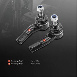 Frankberg 2 x Tie Rod End Front Axle Compatible with Polo Classic 6KV2 1995-2002 C.a.d.d.y II MPV 9K9B 1995-2004 Cordoba 6K1 6K2 1993-2002 Ibiza II 6K1 1993-2002 Replace# 6X042662811