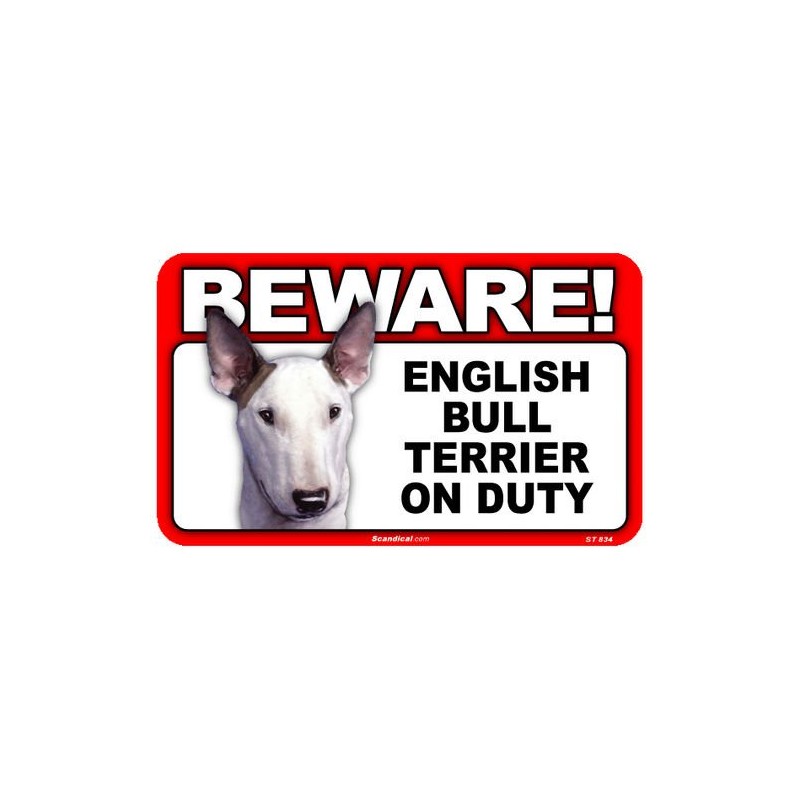 Scanical Beware Guard Dog on Duty Sign - English Bull
