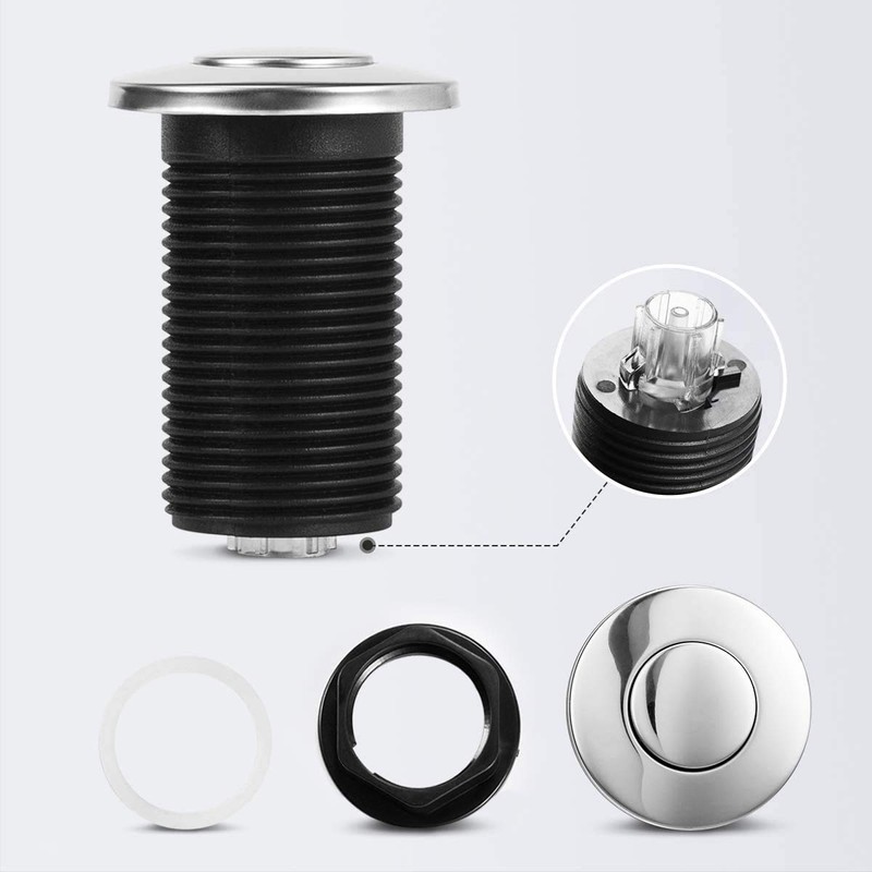 Air Activated Switch Button, Sink Top Stainless Steel Polished Push
