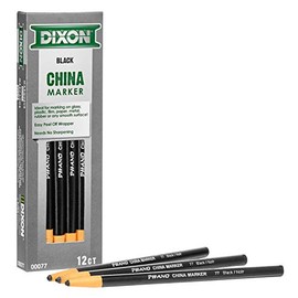 Dixon China Marker, Black, Dozen, 12 Count (Pack of 1)