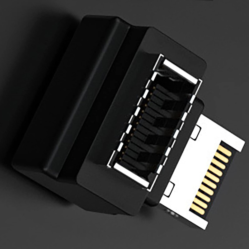 tunghey 2Pack 90 Degree USB Type E Adapter, Up Angle