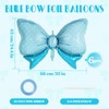 6 Pcs Blue Bow Balloons for Girls, 35 Inch Bow