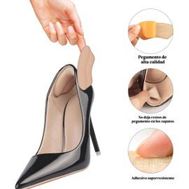 Almohadillas de Talón para Zapatos de Mujer y Hombre,Protectores de Talón Autoadhesivas,Plantillas para Zapatos Tacones Protector,Relleno Zapatos Grandes Cojines de Talón,Antideslizante,Antifricción