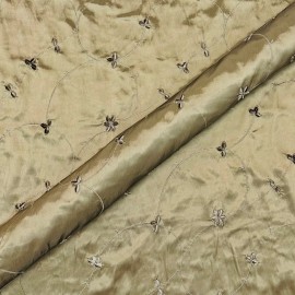 Plankroad Olive Green Flor Shantung Silk Fabric 57"