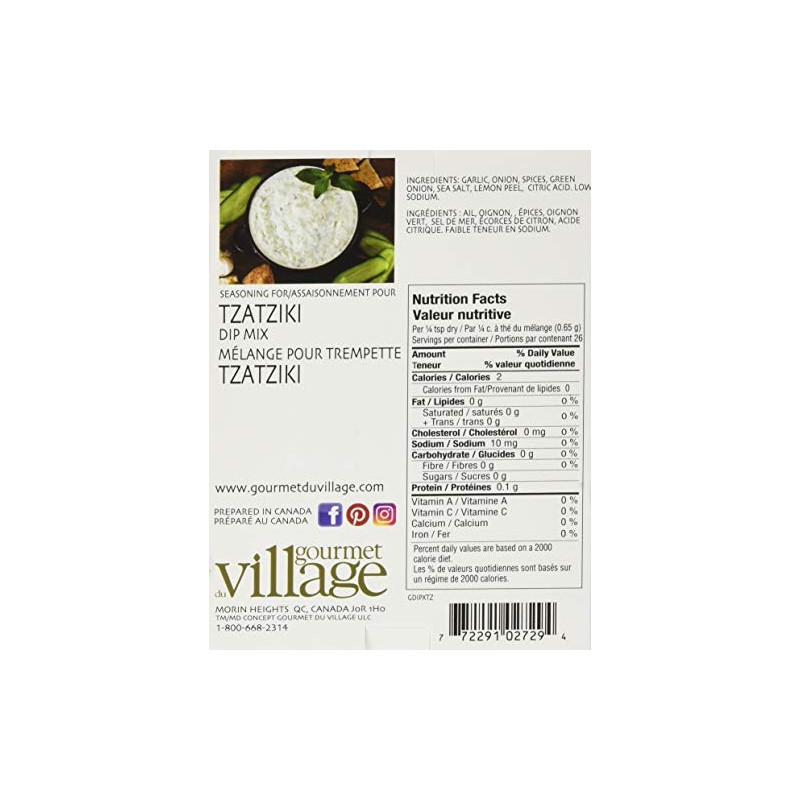 Gourmet du Village Tzatziki dip mix, 0.6 oz