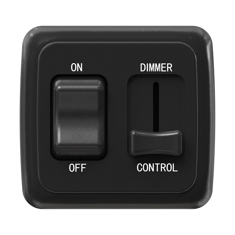 Leisure LED Contemporary On-Off Toggle with Large High Side Dimmer