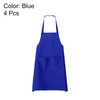 sourcing map 4pcs Bib Apron 70x60cm Unisex Restaurant Kitchen Cooking