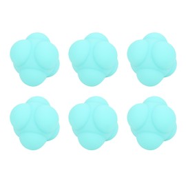 6Pcs Hex Response Silicone Ball Speed Agile Training Equipment Sensitive Fascia Ball Blue