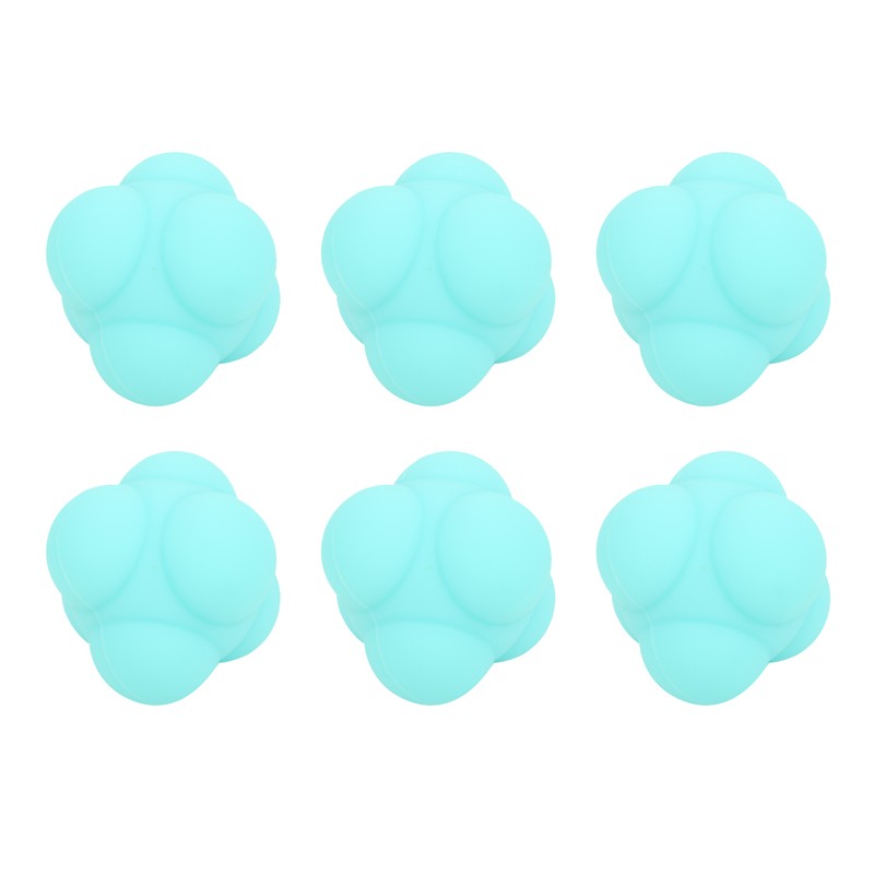 6Pcs Hex Response Silicone Ball Speed Agile Training Equipment Sensitive