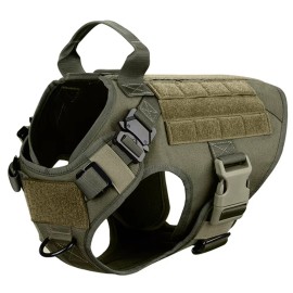 Pet Harness Luxury Dog Leash Set Chest Dog 1000D Nylon Camouflage Dog HarnessSize: L, Color: Camouflage