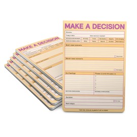 6-Count Knock Knock Make a Decision Pads, Checklist Funny Office Notepads, 6 x 9-inches each (Pastel)
