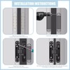 Pacify 2 Set 7Inches Hidden Door Hinges, Heavy Duty Concealed