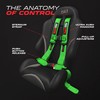 1pc 4 Point Harness for Bucket Seat, Push Release, 10