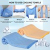 Cooling Towels for Neck and Face, 6 Pack 40"x12" Ice