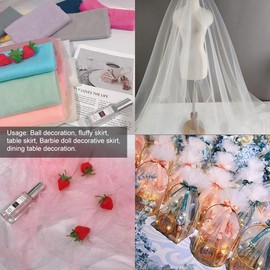 Floral Wrapping Mesh Fabric, 15cmx10 Yard Glitter Polyester Gauze Roll, Decorative Netting Fabric for Flower Gift Wrapping Crafts, Pink