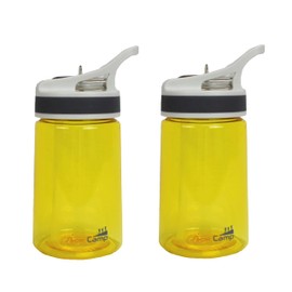 AceCamp TRITAN Portable Water Bottle for Kids, Toddlers, Adults, Odor & BPA-Free Leakproof Plastic Water Bottle, Hiking, Camping, School, Outdoors (12oz/20oz/27oz) (12 oz - Yellow (2-Pack))
