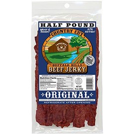 Buffalo Bills 8oz Original Country Cut Beef Jerky Pack (moist & tender mildly flavored beef jerky)