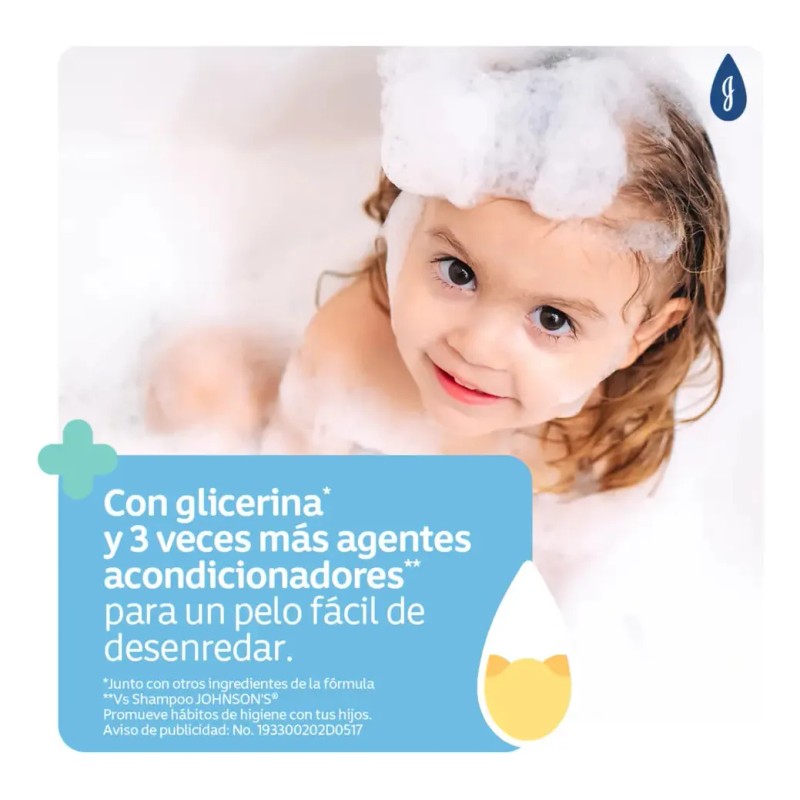 Shampoo Infantil Johnson's Hidratación Intensa 400 Ml