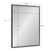 Kate and Laurel Rhodes Large Framed Decorative Rectangle Wall Mirror,